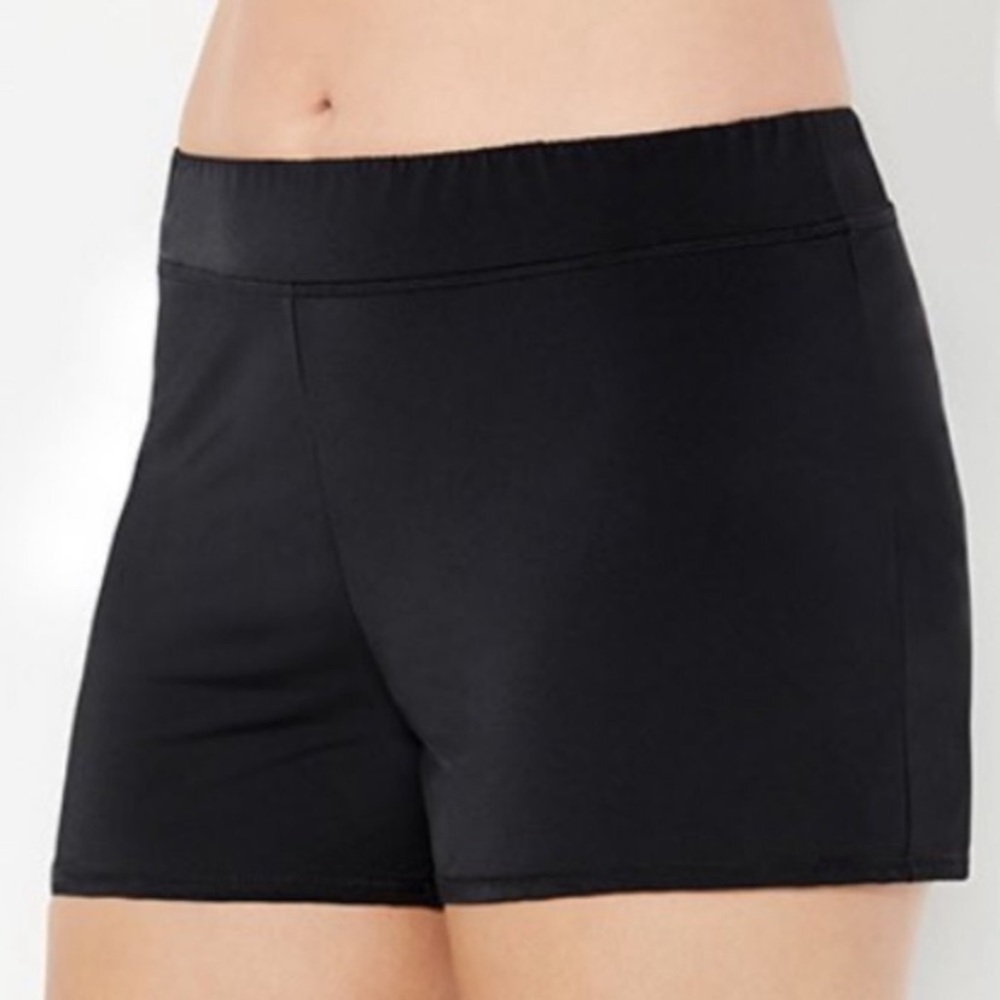 New Plus Size 24 Banded Wide Waist
Shorts with Attached Brief Swim
Bottom